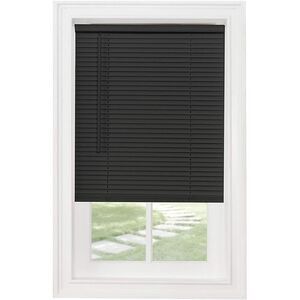 Cordless 1" Light Filtering Mini Blind, 23" Wide x 64" Long, Black